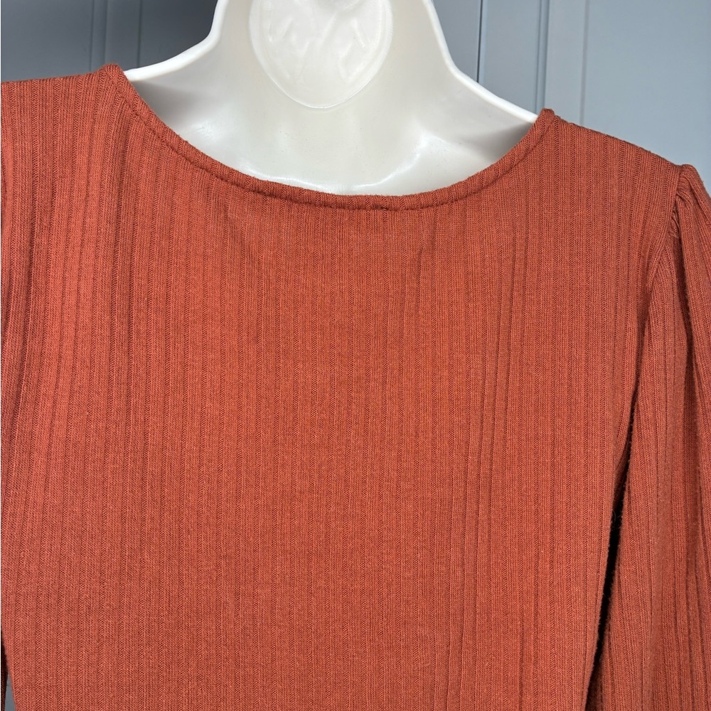 Forever 21 Terracotta Ribbed Blouse - Picture 5 of 7